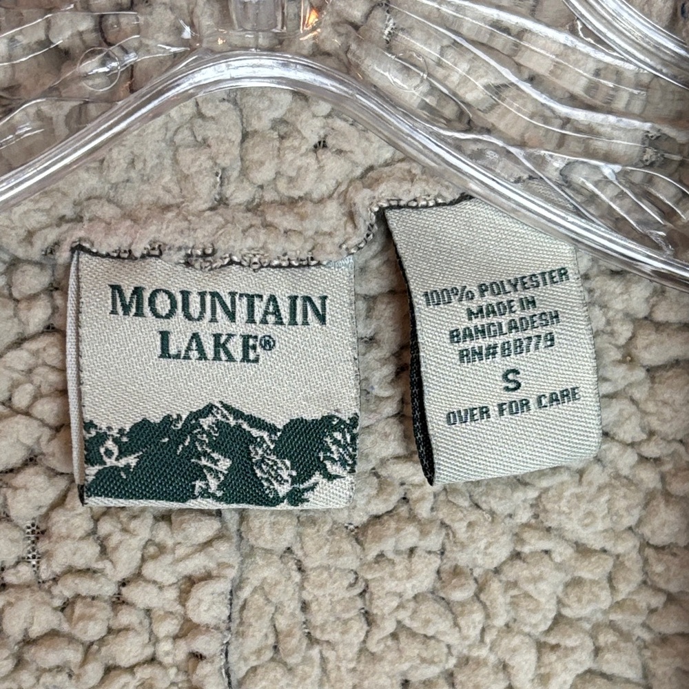Mountain Lake Rustic Olive Faux Suede Green Fleece Sherpa Vest - Picture 2 of 5